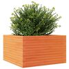 vidaXL Jardinera madera maciza de pino marr&oacute;n cera 80x80x46 cm