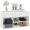 vidaXL Banco zapatero de madera contrachapada blanco 80x30x45 cm