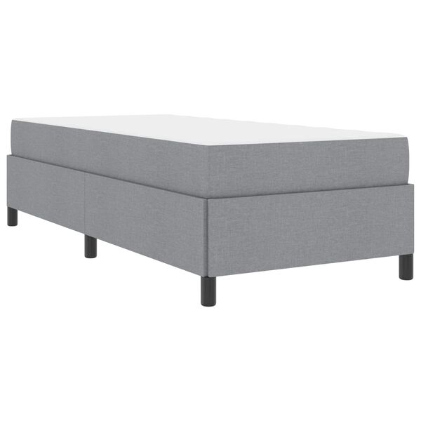 vidaXL Cama tipo Box Spring Gris Claro 100 x 200 cm tela