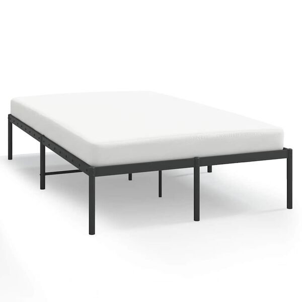 vidaXL Estructura de cama sin colch&oacute;n metal negro 120x200 cm