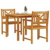 vidaXL Conjunto de Comedor de Jard&iacute;n 3 pcs Marr&oacute;n
