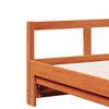 vidaXL Sofá cama nido con colchones madera maciza pino marrón 90x200cm