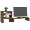 vidaXL Soporte para monitor madera maciza pino marrón miel 81x20x30 cm