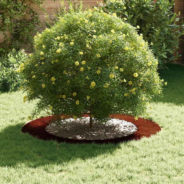 vidaXL adecuado para Anillos de &Aacute;rbol Plano 5 pcs Marr&oacute;n &Oslash;60 / 90 cm