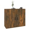 vidaXL Aparador madera contrachapada color roble ahumado 80x33x70 cm