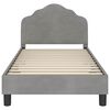 vidaXL Cama para niños con cabecero Gris Claro 80 x 160 cm Terciopelo