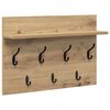 vidaXL Perchero de pared Montada en la pared Roble artisan