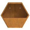 vidaXL Jardineras de pared 2 uds acero corten oxidado 30x10x25 cm