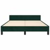 vidaXL Estructura cama sin colch&oacute;n terciopelo verde oscuro 140x200 cm