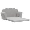 vidaXL Sof&aacute; cama infantil 2 plazas felpa suave gris claro