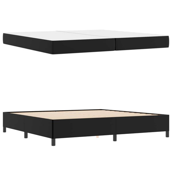 vidaXL Estructura de cama con colch&oacute;n Negro 200 x 200 cm tela