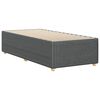 vidaXL Estructura de cama sin colch&oacute;n tela gris oscuro 90x200 cm