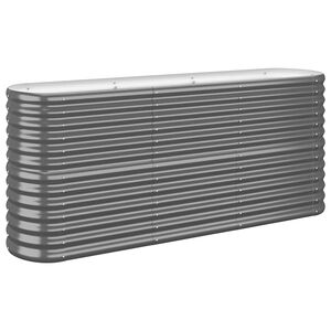 vidaXL Jardinera arriate acero galvanizado antracita 152x40x68 cm