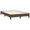 vidaXL Cama box spring con colch&oacute;n tela marr&oacute;n oscuro 120x190 cm