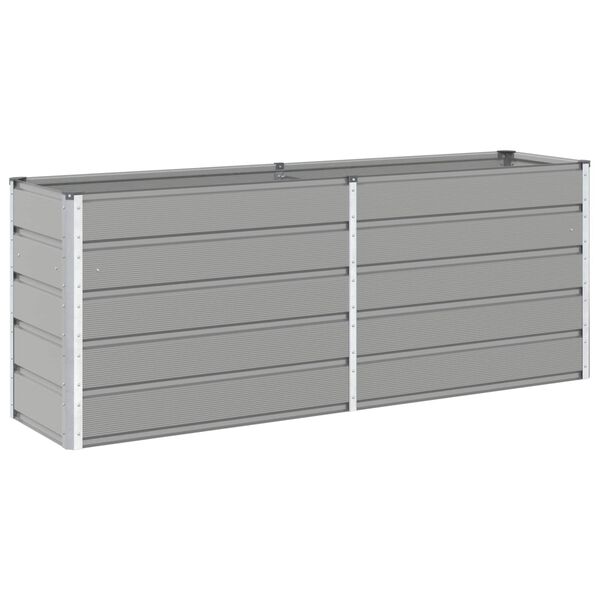vidaXL Jardinera Gris Claro 480 x 50 x 45 cm Acero Galvanizado