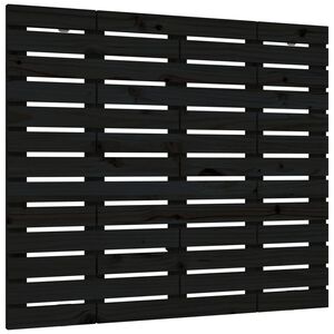 vidaXL Cabecero de cama de pared madera maciza pino negro 106x3x91,5cm