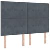 vidaXL Cama tipo Box Spring Gris oscuro 140 x 190 cm Terciopelo