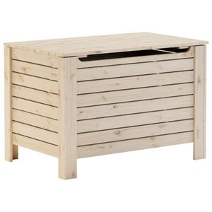 vidaXL Caja de almacenaje con tapa RANA madera maciza pino 80x49x54 cm