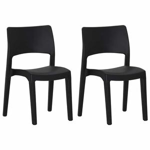 vidaXL Sillas de jard&iacute;n 2 unidades PP gris antracita