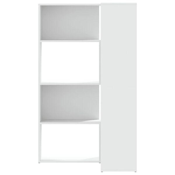 vidaXL Estanter&iacute;a de esquina 4 niveles madera blanco 85x85x140 cm