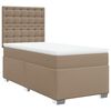vidaXL Cama box spring con colch&oacute;n cuero sint&eacute;tico capuchino 100x200cm
