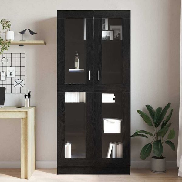 vidaXL Librería Roble negro 82,5 x 30,5 x 185 cm Madera de ingeniería