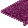 vidaXL Alfombrillas para escaleras 30 unidades 65x21x4 cm violeta borde rectangular