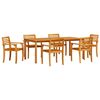 vidaXL Conjunto de Comedor de Jard&iacute;n 9 pcs Marr&oacute;n