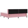 vidaXL Cama tipo Box Spring con colch&oacute;n Rosa 200 x 200 cm Poli&eacute;ster