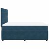 vidaXL Cama box spring con colch&oacute;n terciopelo azul oscuro 160x200 cm