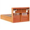 vidaXL Cama sin colch&oacute;n madera maciza pino marr&oacute;n cera 150x200 cm