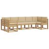 vidaXL Conjunto de sof&aacute;s de exterior 7 uds. y Beige