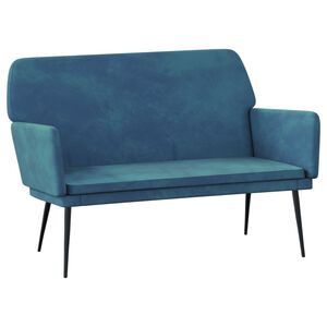 vidaXL Banco de terciopelo azul 108x79x79 cm