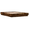 vidaXL Estructura de cama madera de ingenier&iacute;a roble ahumado 150x200cm