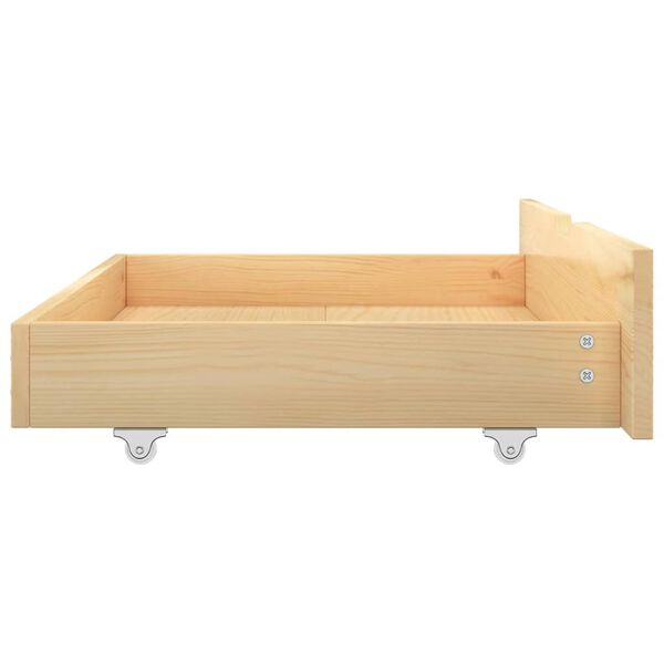 vidaXL Estructura de cama con 2 cajones madera maciza pino 180x200 cm