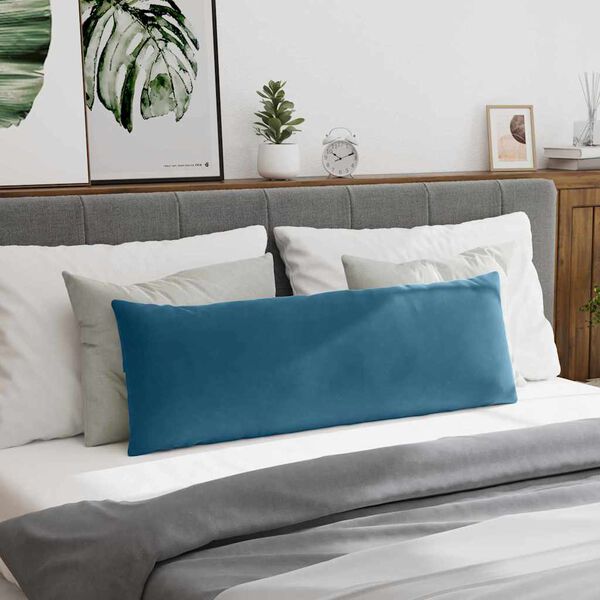 vidaXL Cojines de sofá 2 pcs Azul 120 x 40 cm Tela de pana