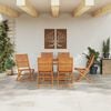vidaXL Conjunto de Comedor de Jard&iacute;n 7 pcs Marr&oacute;n