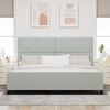vidaXL Cama tipo Box Spring Gris claro 200 x 200 cm Terciopelo