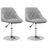 vidaXL Sillas de comedor giratorias 2 uds de terciopelo gris claro