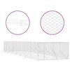 vidaXL Perrera de exterior acero galvanizado plateado 4x16x2 m