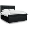vidaXL Cama box spring con colch&oacute;n tela negro 200x200 cm