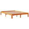 vidaXL Estructura cama con cajones madera pino marr&oacute;n cera 135x190 cm