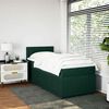 vidaXL Cama box spring con colch&oacute;n terciopelo verde oscuro 90x200 cm