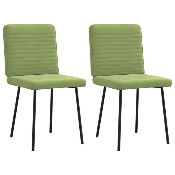 vidaXL Sillas de comedor 2 unidades terciopelo verde claro