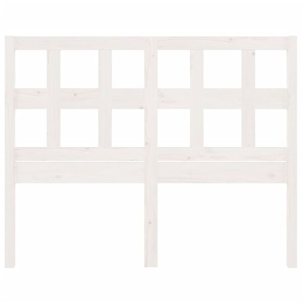 vidaXL Cabecero de cama madera maciza de pino blanco 205,5x4x100 cm