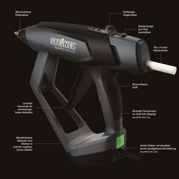 Steinel Pistola de pegamento GluePRO 400 LCD