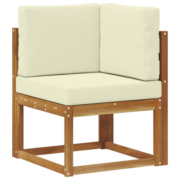 vidaXL Conjunto de sof&aacute;s de exterior con coj&iacute;n 8 pcs Natural y Crema