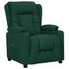 vidaXL Sill&oacute;n elevable tela verde oscuro