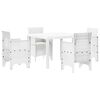 vidaXL Conjunto de Comedor de Jard&iacute;n 5 pcs Blanco Polipropileno