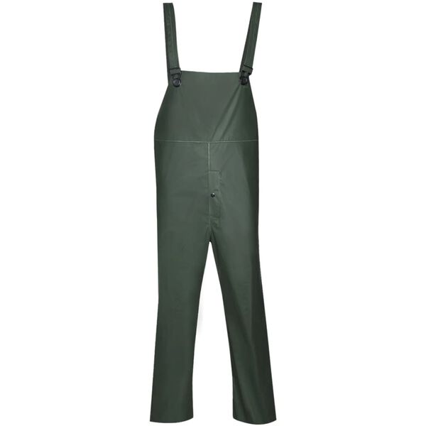 vidaXL Chubasquero impermeable reforzado con capucha 2 pzas M verde